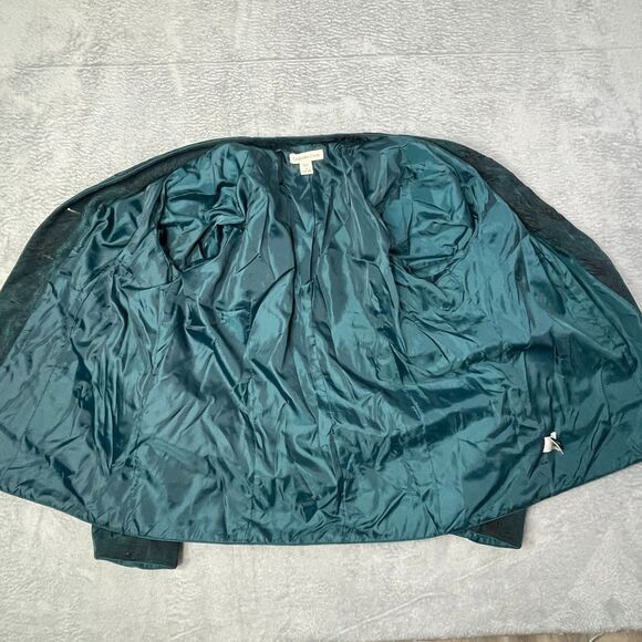 Coldwater Creek Tapestry Plus Size 1X Teal and Black Jacquard Corpcore Classic - Picture 12 of 14